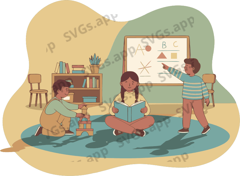 Child school - Free AI SVG Vector Illustration