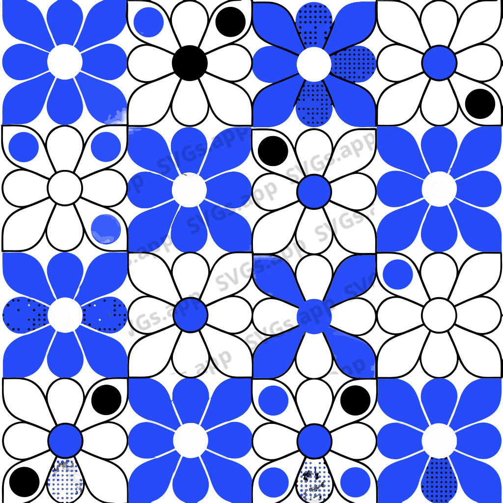 abstract flowers filling the entire page - Free AI SVG Vector Illustration