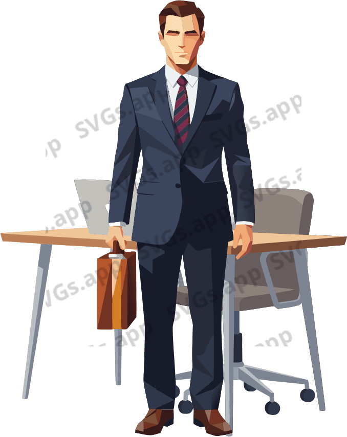 a man in the office - Free AI SVG Vector Illustration