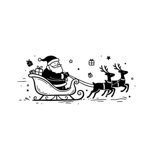 Santa driving a red holiday sl (1)