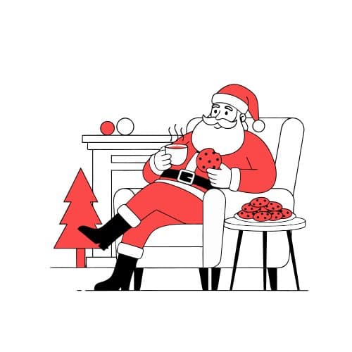 Santa relaxing with cookies an (1)