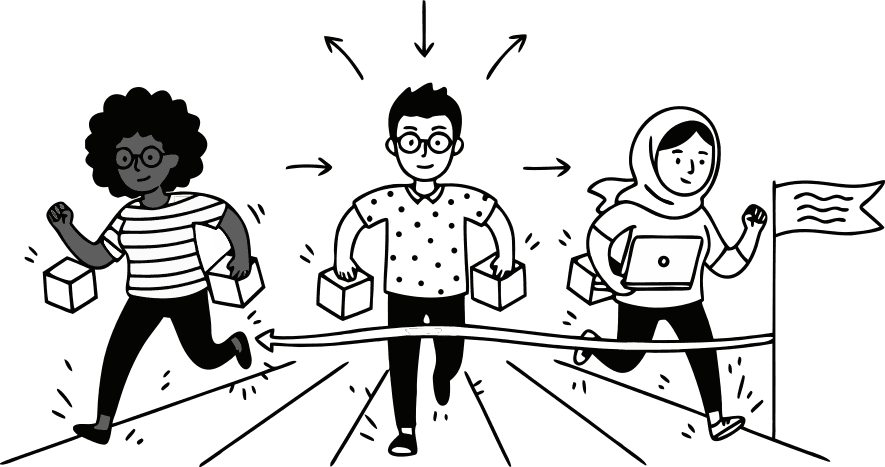 Multithreading race - Free AI SVG Vector Illustration and PNG