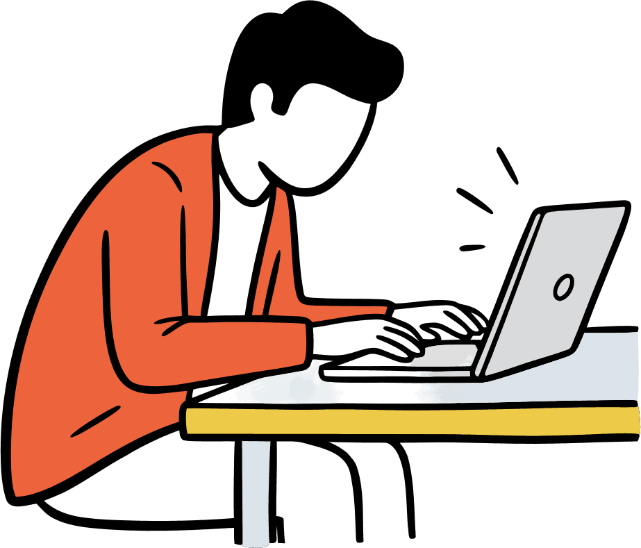 A developer coding with intense focus. - Free AI SVG Vector Illustration and PNG