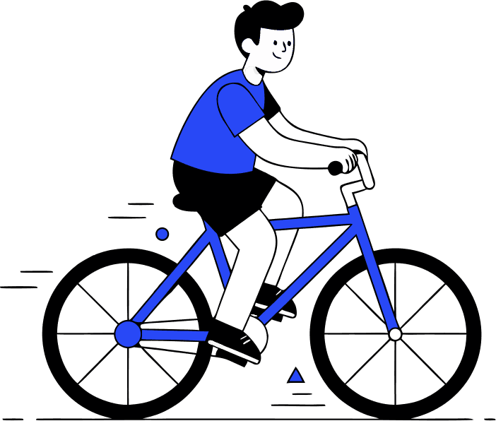 a boy riding bicycle - Free AI SVG Vector Illustration and PNG