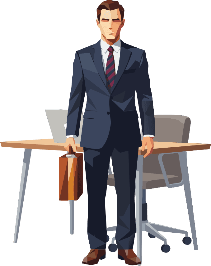 a man in the office - Free AI SVG Vector Illustration and PNG