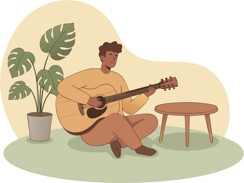 a man play guitar - Free AI SVG Vector Illustration and PNG
