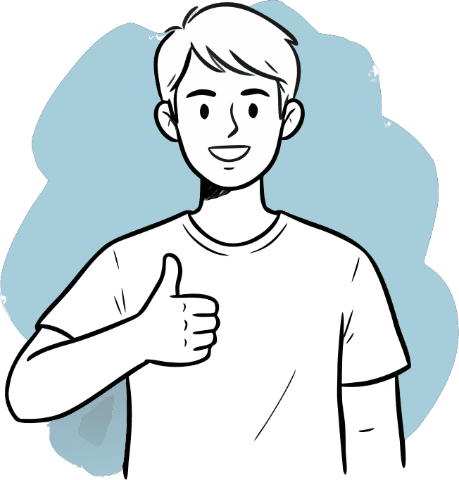 A person giving thumbs up  - Free AI SVG Vector Illustration and PNG