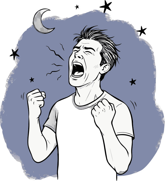 A Crazy man screaming in the night - Free AI SVG Vector Illustration and PNG