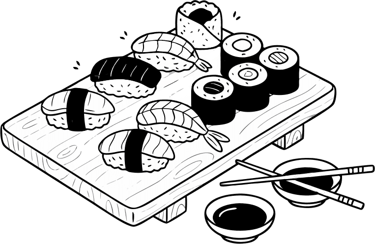Create sushi assortment  - Free AI SVG Vector Illustration and PNG