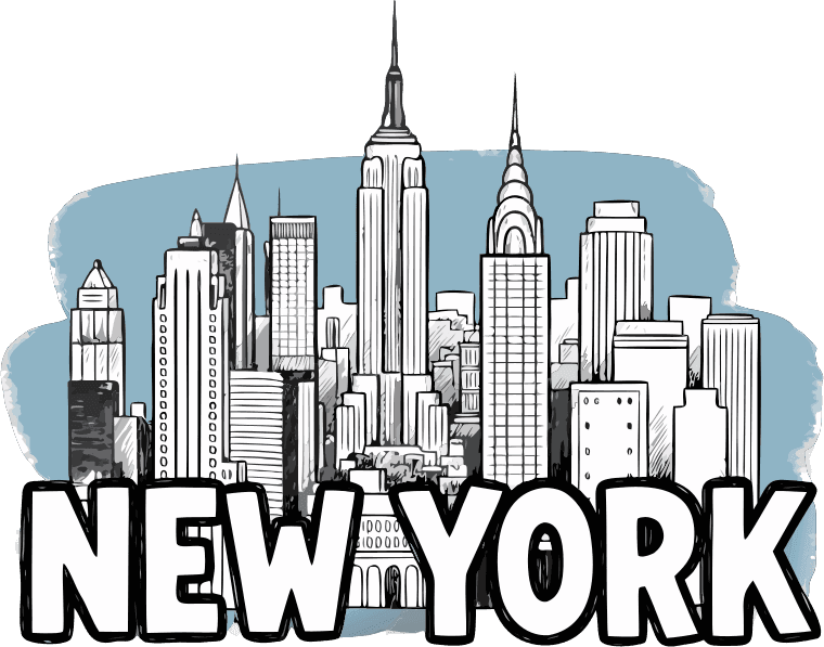 Creste graphic like urban style metropolitan like new york style use word New York - Free AI SVG Vector Illustration and PNG