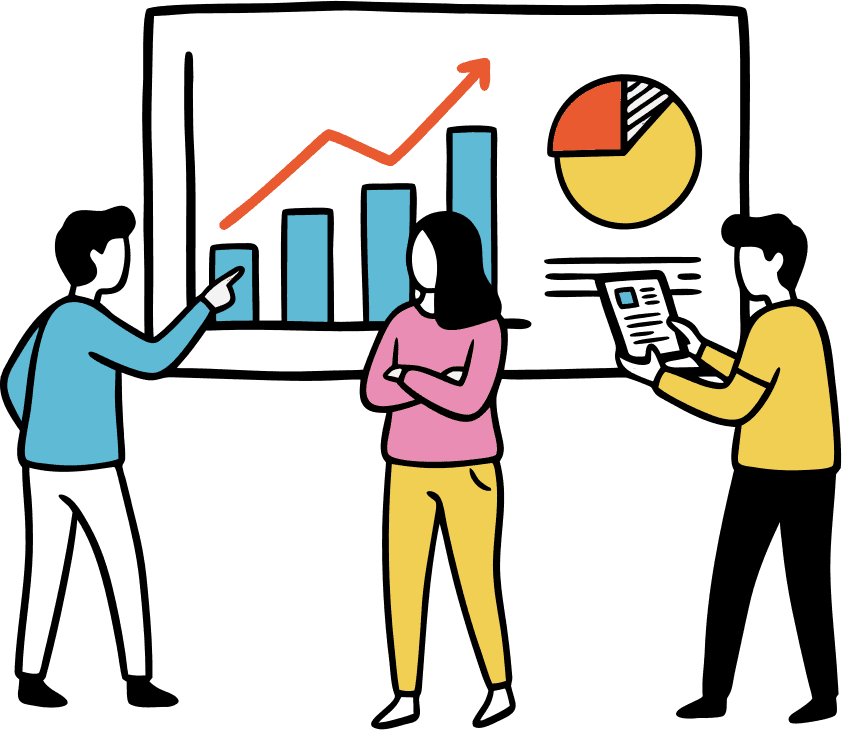 Analyzing graphs and charts. - Free AI SVG Vector Illustration and PNG