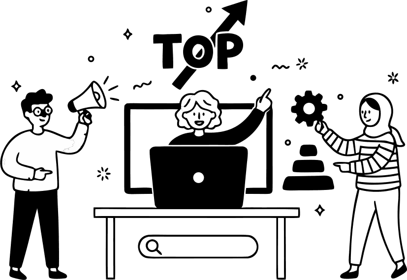 How can you get a website to the TOP? - Free AI SVG Vector Illustration and PNG