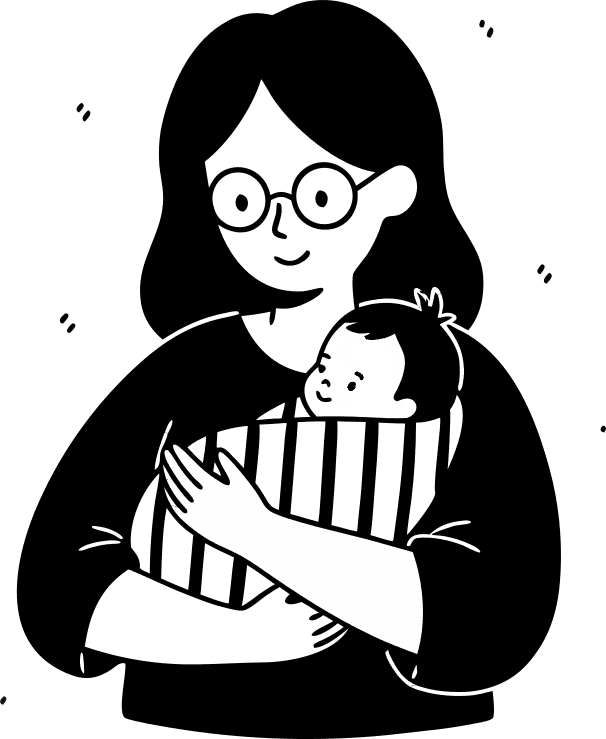 mother caring a baby - Free AI SVG Vector Illustration and PNG