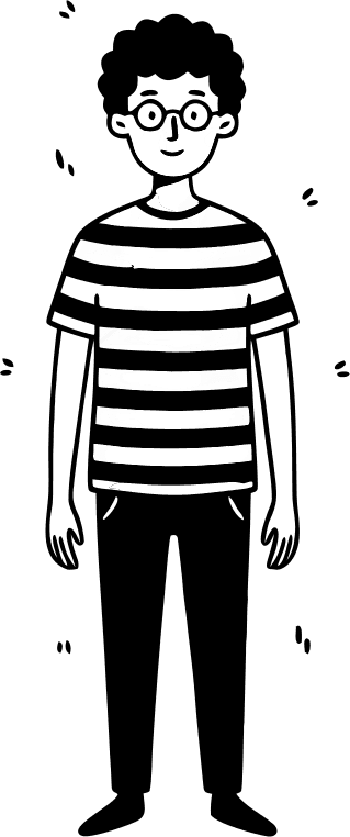 a man wears a t-shirt - Free AI SVG Vector Illustration and PNG