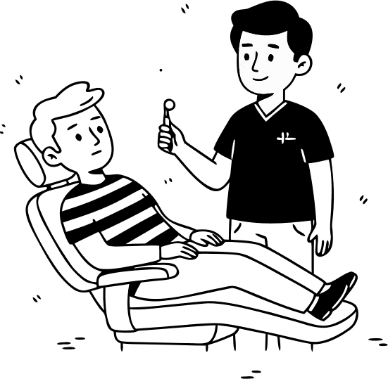 imi place ideea din imagine, insa nu-mi place fata nici la pacient si nici la medic, schimba fata medicului si hainele, fata baiatukui schimba, in Notion Style - Free AI SVG Vector Illustration and PNG