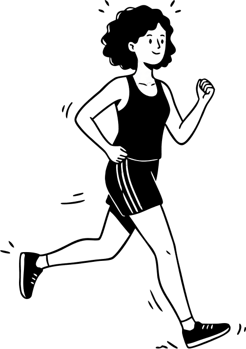 A woman jogging - Free AI SVG Vector Illustration and PNG