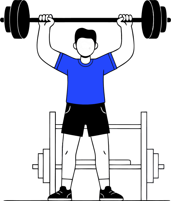 make a guy working out. lifting weights - Free AI SVG Vector Illustration and PNG