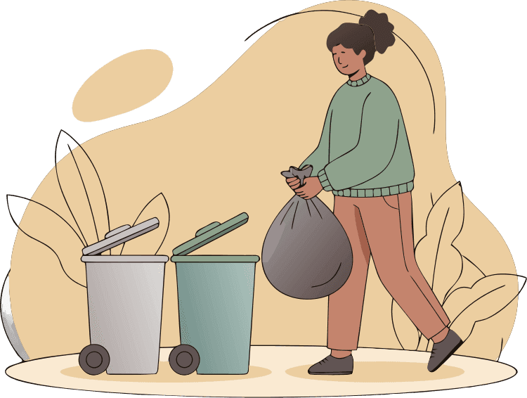 A person taking out the trash.
 - Free AI SVG Vector Illustration and PNG