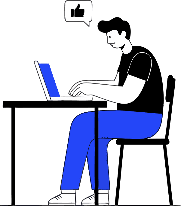 A person typing on a laptop. - Free AI SVG Vector Illustration and PNG
