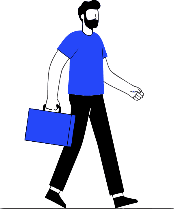 A guy carrying a briefcase and walking.
 - Free AI SVG Vector Illustration and PNG