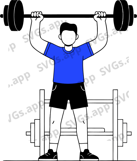 make a guy working out. lifting weights - Free AI SVG Vector Illustration