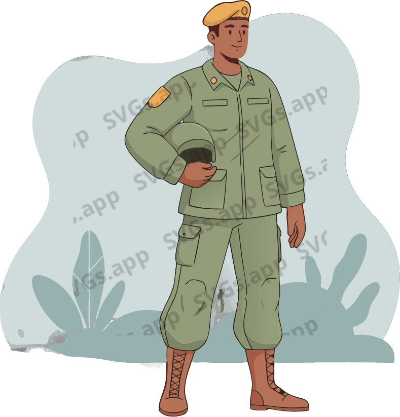a soldier guy - Free AI SVG Vector Illustration