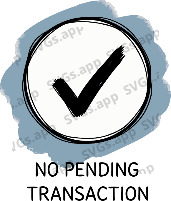 just a logo showing no pending transaction - Free AI SVG Vector Illustration