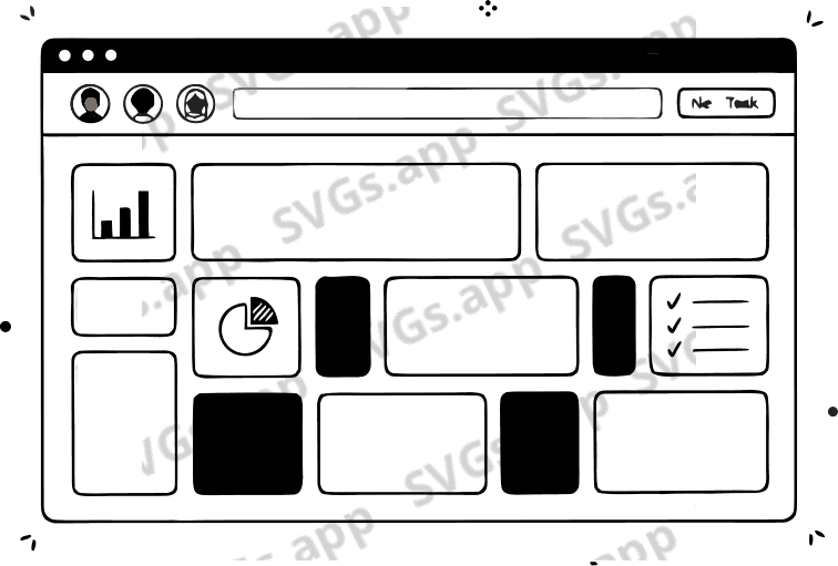 A Dashboard Website - Free AI SVG Vector Illustration