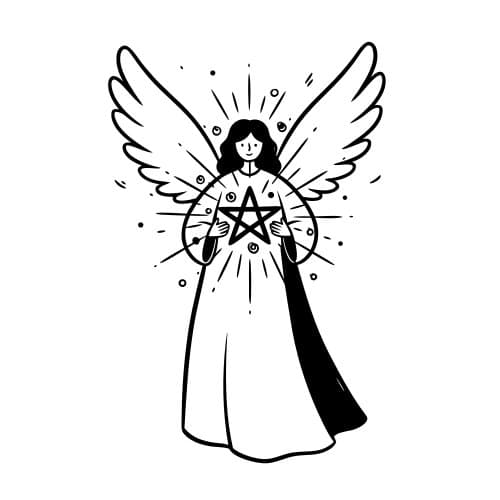 Angel holding a glowing star