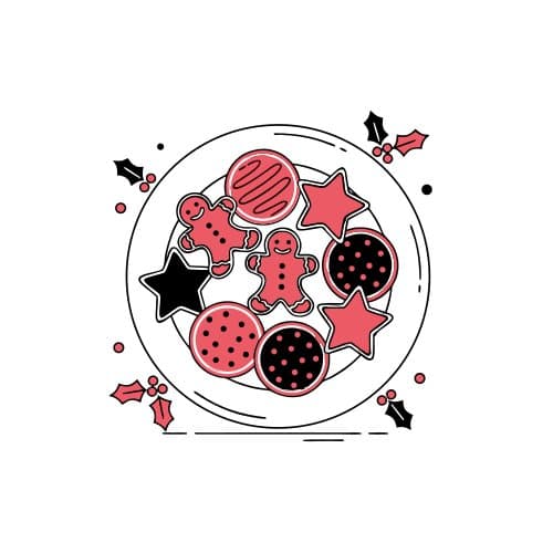 Christmas cookies plate