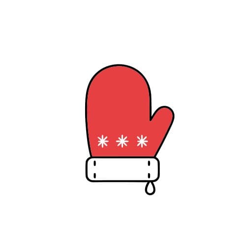 Christmas glove mitten