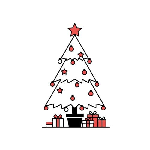 Christmas tree with ornaments