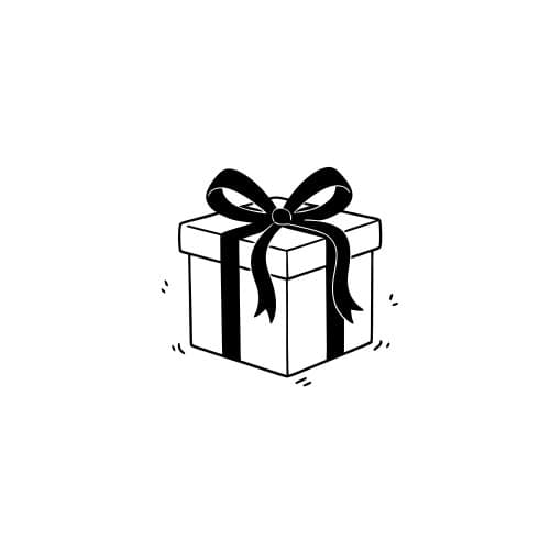 Gift box with ribbon