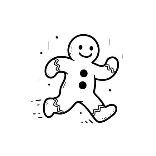 Gingerbread man running