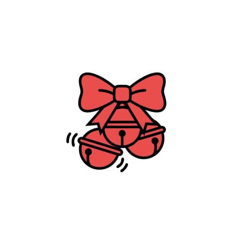 Jingle bells tied with a bow