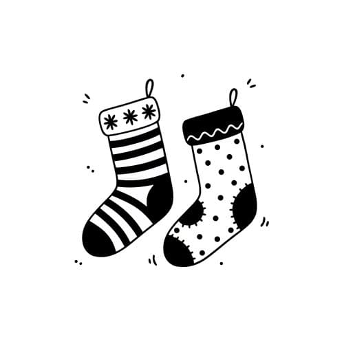 Pair of christmas socks