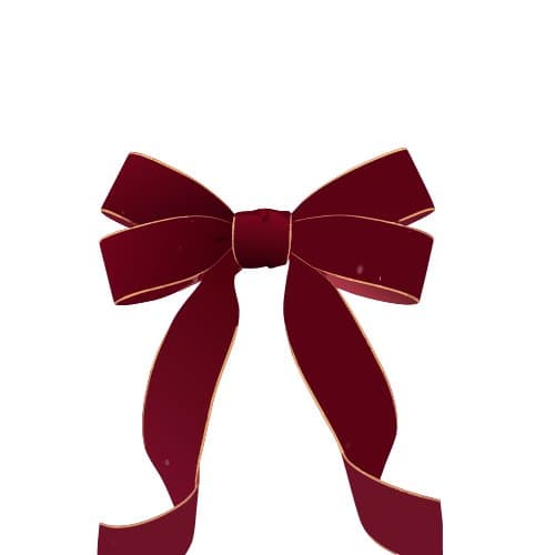 Pine branches with ribbon