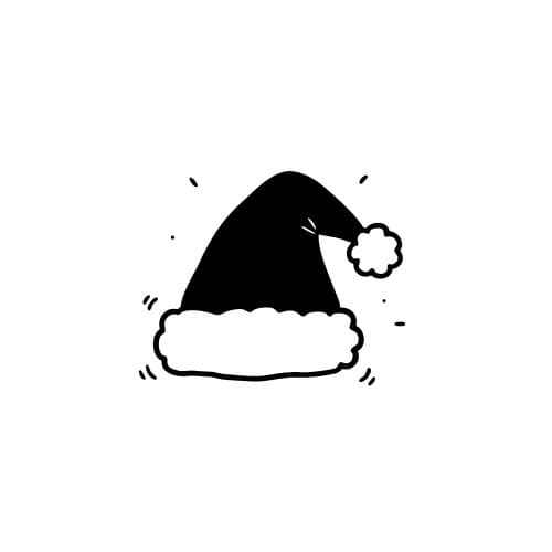 Santa hat with white trim