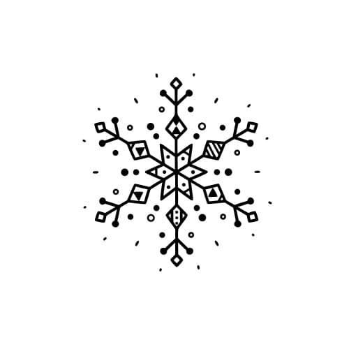 Snowflake with pattern